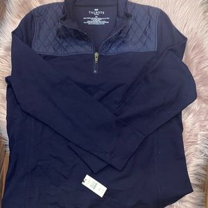 Half zip navy blue pullover jacket